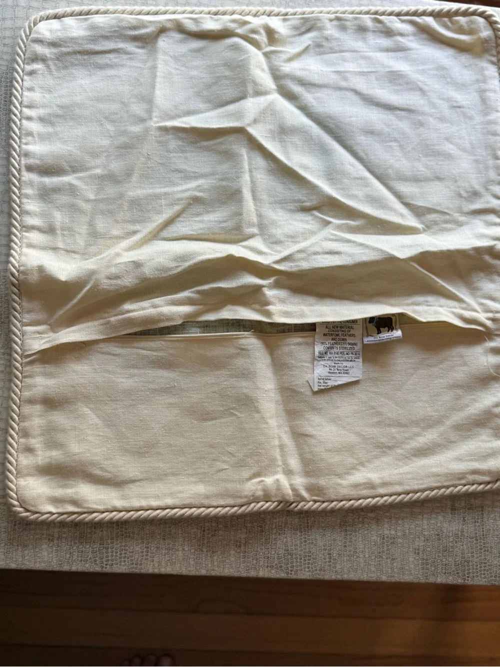 Horse on Linen Decorative Pillow Cover with Cording edge by Ox Bow Decor
